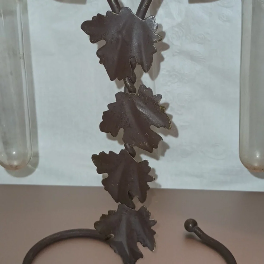 Vintage metal flower vase